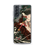 'Princess Kamigashi Attacking An Earth Spider' by Kuniyoshi, 1855 - Samsung Phone Case