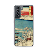 'Musashi: The Sumida River, Morning After Snow' by Hiroshige, 1853 - Samsung Phone Case