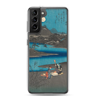 'Washerwomen in Settsu' by Hiroshige, 1857 - Samsung Phone Case