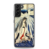 'Hatsuhana Meditating Under The Waterfall', by Kuniyoshi ca. 1842 - Samsung Phone Case