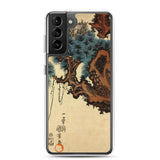 'Hawk And Nestlings In A Pine Tree' (Bottom Half) by Kuniyoshi, ca. 1840s - Samsung Phone Case