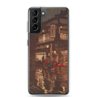 'Kagurazaka Street After A Night Rain' by Yoshida Hiroshi, 1929 - Samsung Phone Case