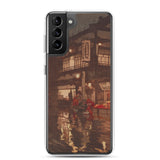 'Kagurazaka Street After A Night Rain' by Yoshida Hiroshi, 1929 - Samsung Phone Case