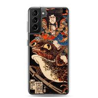 'Tenjiku Tokubei Riding His Fire Toad' by Kuniyoshi, ca. 1828 - Samsung Phone Case