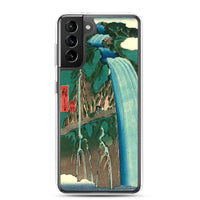 'Shimotsuke: Urami Waterfall on Mount Nikko' by Hiroshige, 1853 - Samsung Phone Case