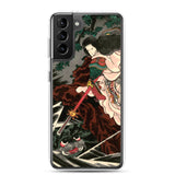 'Princess Kamigashi Attacking An Earth Spider' by Kuniyoshi, 1855 - Samsung Phone Case