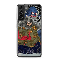 'The Black Cloud Prince Attacked By A Giant Spider' by Yoshitoshi, 1867 - Samsung Phone Case