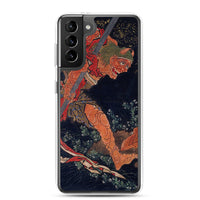 'Kobo Daishi Wards Off A Demon By Reciting The Tantra' by Hokusai, ca. 1840s - Samsung Phone Case