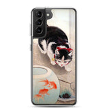 'Cat And Goldfish' by Ohara Koson, 1931 Samsung Phone Case