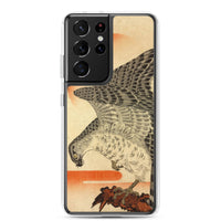 'Hawk And Nestlings In A Pine Tree' (Top Half) by Kuniyoshi, ca. 1840s - Samsung Phone Case