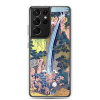 'Roben Waterfall at Mount Oyama in Sagami Province' by Hokusai, ca. 1832 - Samsung Phone Case