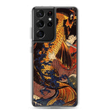 'Saito Oniwakamaru Wrestling A Giant Carp' by Kuniyoshi, ca. 1838 - Samsung Phone Case