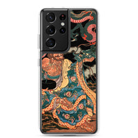 'The Sage Nagasaina Sonja Summoning A Dragon From A Bowl' by Kuniyoshi, 1836 - Samsung Phone Case