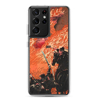 'Kamitsukeno Yatsunada Attacking Saohime's Castle' by Yoshitoshi, 1880 - Samsung Phone Case