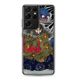 'The Black Cloud Prince Attacked By A Giant Spider' by Yoshitoshi, 1867 - Samsung Phone Case