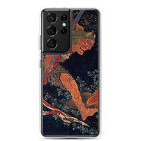 'Kobo Daishi Wards Off A Demon By Reciting The Tantra' by Hokusai, ca. 1840s - Samsung Phone Case