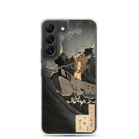 'Benkei Calming The Waves At Daimotsu Bay' by Yoshitoshi, ca. 1885 - Samsung Phone Case