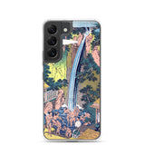 'Roben Waterfall at Mount Oyama in Sagami Province' by Hokusai, ca. 1832 - Samsung Phone Case