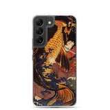 'Saito Oniwakamaru Wrestling A Giant Carp' by Kuniyoshi, ca. 1838 - Samsung Phone Case