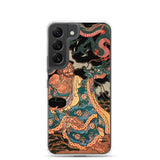 'The Sage Nagasaina Sonja Summoning A Dragon From A Bowl' by Kuniyoshi, 1836 - Samsung Phone Case