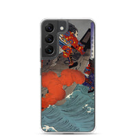 'Taira no Noritsune Duels Minamoto no Yoshitsune' by Yoshitoshi, 1886 - Samsung Phone Case