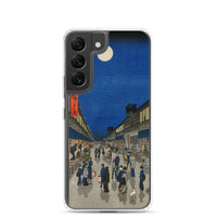 'Night View of Saruwaka Town' by Hiroshige, 1856 - Samsung Phone Case