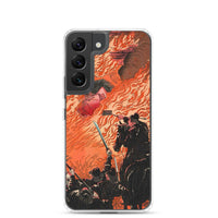 'Kamitsukeno Yatsunada Attacking Saohime's Castle' by Yoshitoshi, 1880 - Samsung Phone Case