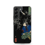 'Taro Mitsukuni Watching Skeletons Battle' by Yoshitoshi, 1865 - Samsung Phone Case