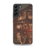 'Kagurazaka Street After A Night Rain' by Yoshida Hiroshi, 1929 - Samsung Phone Case