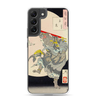 'The Monkey King and the Moon Rabbit' by Yoshitoshi, 1889 - Samsung Phone Case