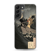 'Benkei Calming The Waves At Daimotsu Bay' by Yoshitoshi, ca. 1885 - Samsung Phone Case