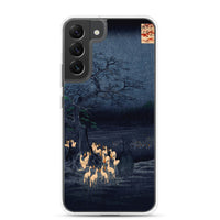 'Foxfires On New Year's Eve At The Enoki Tree' by Hiroshige, 1857 - Samsung Phone Case