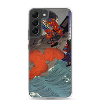 'Taira no Noritsune Duels Minamoto no Yoshitsune' by Yoshitoshi, 1886 - Samsung Phone Case