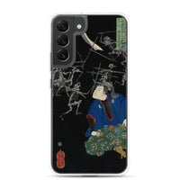 'Taro Mitsukuni Watching Skeletons Battle' by Yoshitoshi, 1865 - Samsung Phone Case