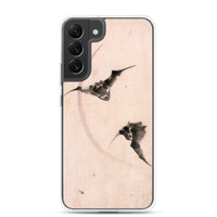 'Bats Against A Crescent Moon' by Hokusai, ca. 1830s - Samsung Phone Case