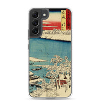 'Musashi: The Sumida River, Morning After Snow' by Hiroshige, 1853 - Samsung Phone Case