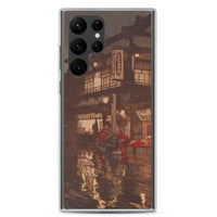 'Kagurazaka Street After A Night Rain' by Yoshida Hiroshi, 1929 - Samsung Phone Case