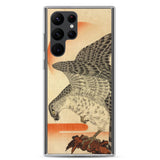 'Hawk And Nestlings In A Pine Tree' (Top Half) by Kuniyoshi, ca. 1840s - Samsung Phone Case