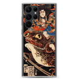 'Tenjiku Tokubei Riding His Fire Toad' by Kuniyoshi, ca. 1828 - Samsung Phone Case