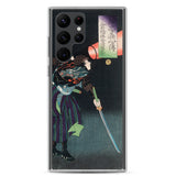 'Kurahashi Densuke Kiyohara no Takeyuki Flashing A Lantern' by Yoshitoshi, 1868 - Samsung Phone Case