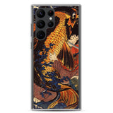 'Saito Oniwakamaru Wrestling A Giant Carp' by Kuniyoshi, ca. 1838 - Samsung Phone Case