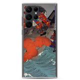 'Taira no Noritsune Duels Minamoto no Yoshitsune' by Yoshitoshi, 1886 - Samsung Phone Case