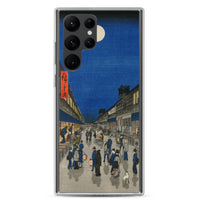 'Night View of Saruwaka Town' by Hiroshige, 1856 - Samsung Phone Case