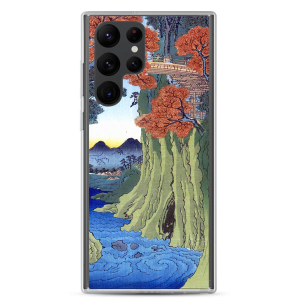 'Kai: Monkey Bridge' by Hiroshige, 1853 - Samsung Phone Case